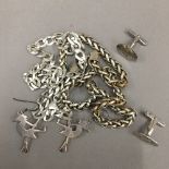 A bag of silver jewellery