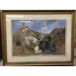 WW FENN, Cottage Courtyard, watercolour and bodycolour, signed and dated,