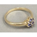 A 9 ct gold tanzanite ring (2.