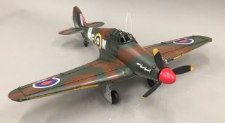 A model of a spitfire plane