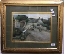 WJ PHILIPPS, Village Scene, watercolour, signed and dated 1894,