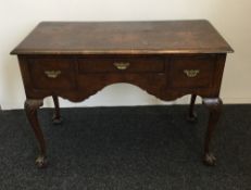 An 18th century style walnut low boy