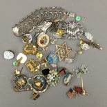 A quantity of vintage costume jewellery