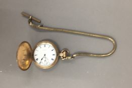 A gold plated Elgin pocket watch