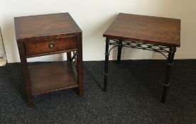 Two modern side tables