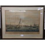 TG DUTTON After SCHETKY, Her Majesty's Revenue Cutter Vigilant, coloured print,