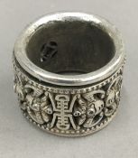 A Chinese silver archer's ring