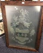 A pair of framed etched glass pub/brewery windows for Steward & Patteson Brewery,
