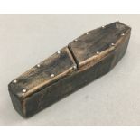 A coffin shaped snuff box,