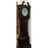 An 18th century oak longcase clock,