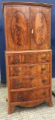 A mid 20th century mahogany tallboy