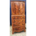 A mid 20th century mahogany tallboy