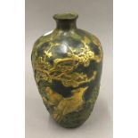 A Chinese bronze and gilt vase