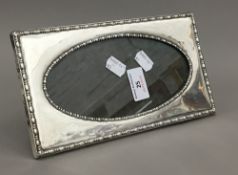 A silver photograph frame