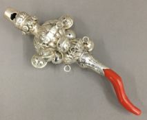 A silver rattle