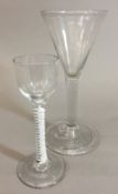 A George III cordial glass,