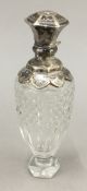 A French silver mounted scent bottle