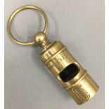 A brass whistle