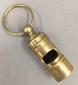 A brass whistle