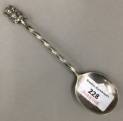 A Lincolnshire imp topped spoon,