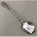 A Lincolnshire imp topped spoon,