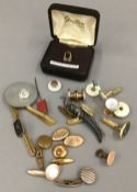 A quantity of various jewellery, cufflinks, studs, etc.