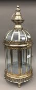 A golden round lantern