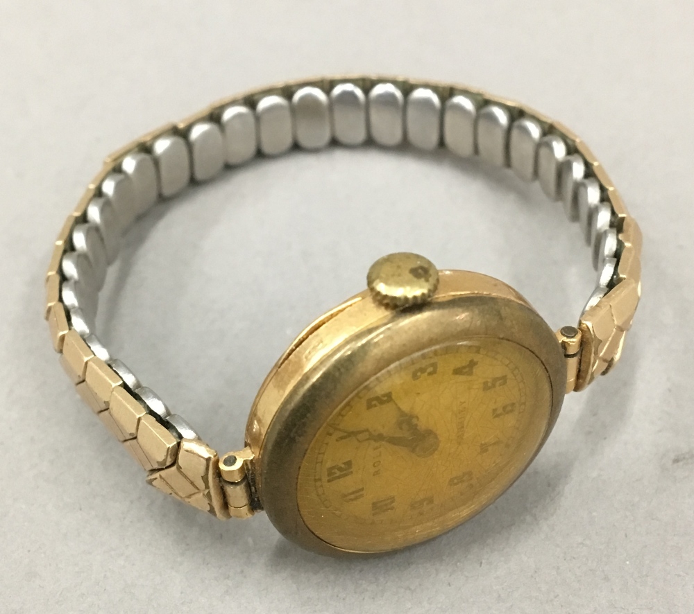 A ladies gold cased Rolex watch