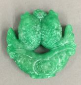 A jade pendant in the form of a fish