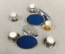 A quantity of cufflinks and studs