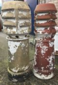 Two large chimney pots