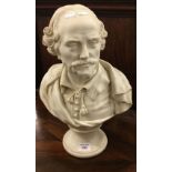 A Victorian Parian bust of William Shakespeare