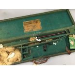 A vintage brass mounted shotgun case