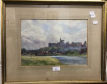 Windsor Castle, watercolour, signed with monogram and dated 1902,