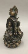 A 20th century Chinese bronze shrine group