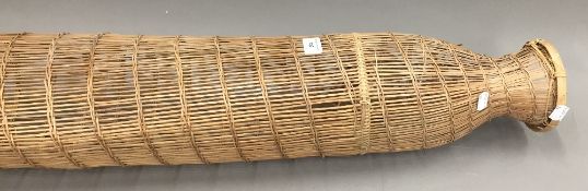 A wicker eel trap