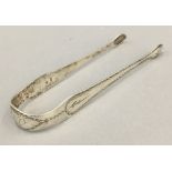 A pair of Georgian silver tongs