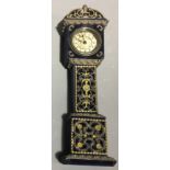 A Victorian miniature longcase clock