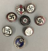 Eight Nazi badges