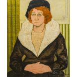 Attributed to DAVID SHANKS EWART (1901-1965) British (AR), Portrait of a Lady with Auburn Hair,