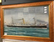 RMS ORANTES, watercolour,