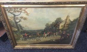 A large framed hunting print