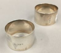 Two silver napkin rings