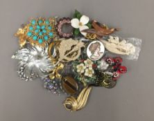 A quantity of brooches