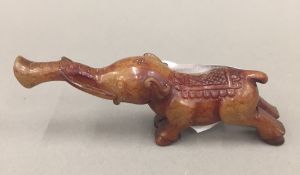 A russet jade elephant