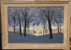 LINDSAY GUTTERIDGE, Winter Scene, oil on board, signed,