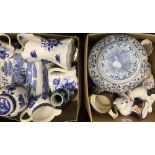 Two boxes of various decorative china