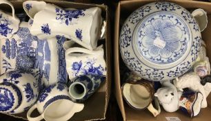 Two boxes of various decorative china