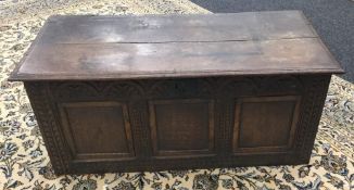 An 18th century oak coffer