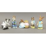 Two Beswick Beatrix Potter figures - Hunca Munca, and Mrs Flopsy Bunny,